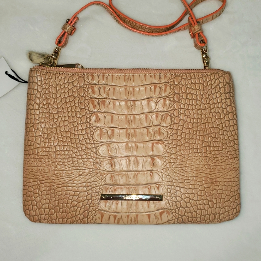 NWT Brahmin Perri Crossbody Coral Whitney Genuine Leather Bag - Picture 3 of 11